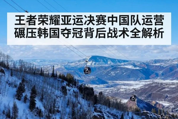 王者荣耀亚运决赛中国队运营碾压韩国夺冠背后战术全解析